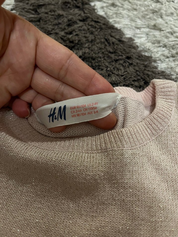 Parlak pembe Bej Kız Çocuk Kısa Kollu Elbise h&m 2-4 yaş - Görsel 3