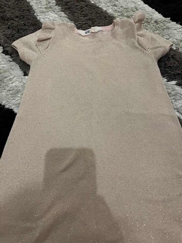 Parlak pembe Bej Kız Çocuk Kısa Kollu Elbise h&m 2-4 yaş - Görsel 4