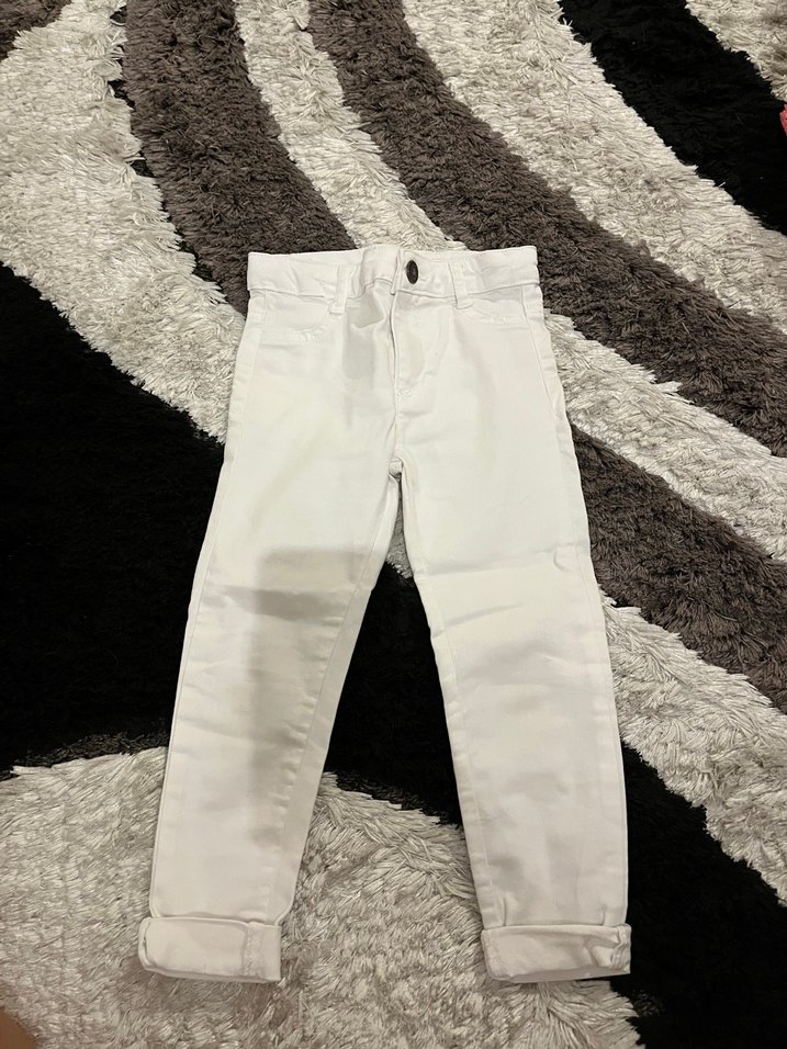 Koton 3-4 yaş beyaz kot pantolon kız - Görsel 3