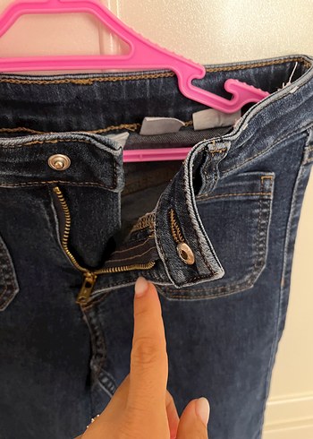 H&M 128 7-8 yaş koyu mavi kot - Görsel 3