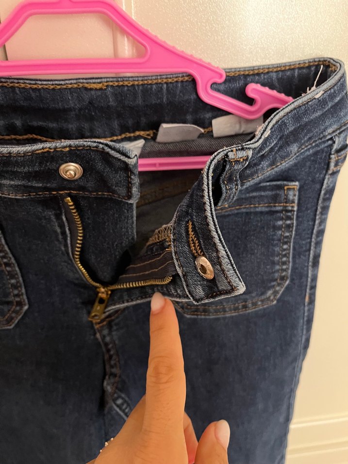 H&M 128 7-8 yaş koyu mavi kot - Görsel 3