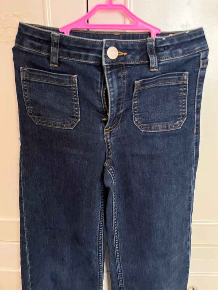 H&M 128 7-8 yaş koyu mavi kot - Görsel 2