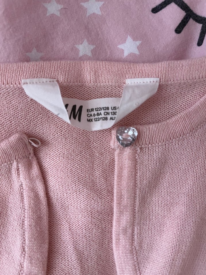 Kız Çocuk Bej ve Pembe 2 adet Bolero 6-8 yaş 122/128 h&m - Görsel 5