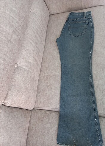 38 Beden Vintage parıltı detaylı pantolon 