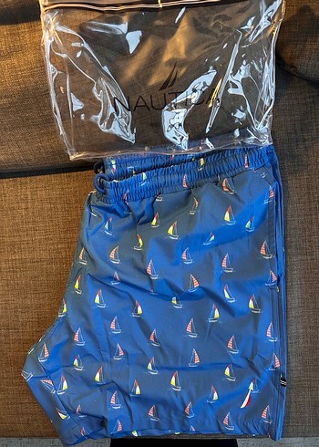 Nautica Erkek Etiketli & Sıfır XL Mavi Baskılı Mayo - Görsel 7