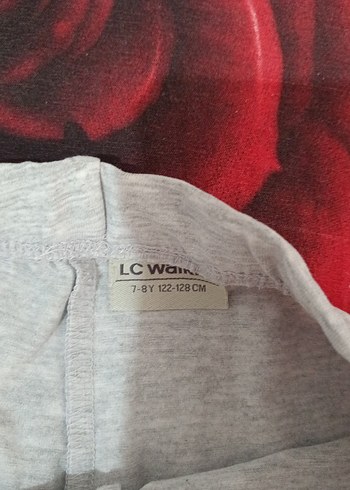 Kız Çocuk Gri Yanları Pembe Şeritli Tayt - Görsel 3