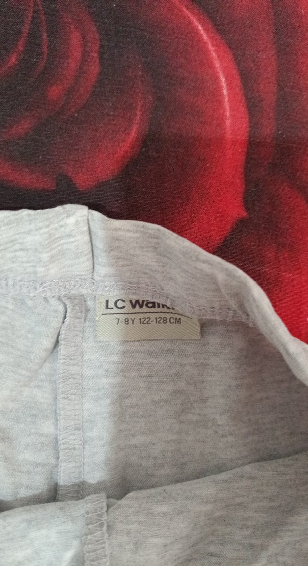 Kız Çocuk Gri Yanları Pembe Şeritli Tayt - Görsel 3