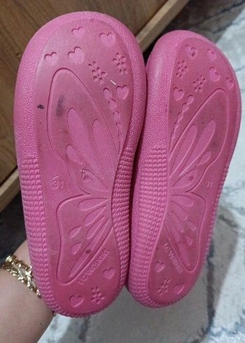 Kız Çocuk Pembe Fermuarlı Sıcak Ev Terliği - Görsel 3