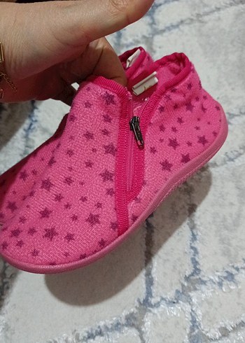 Kız Çocuk Pembe Fermuarlı Sıcak Ev Terliği - Görsel 2