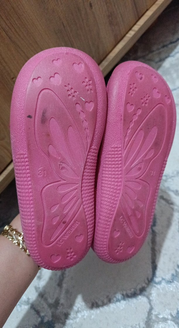 Kız Çocuk Pembe Fermuarlı Sıcak Ev Terliği - Görsel 3