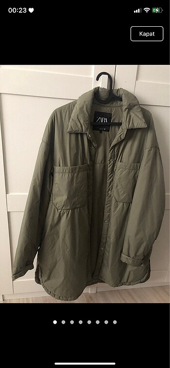 xs Beden Zara İnce Mont Ceket Haki