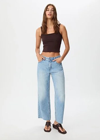 Stradivarius Straight Crop Jean