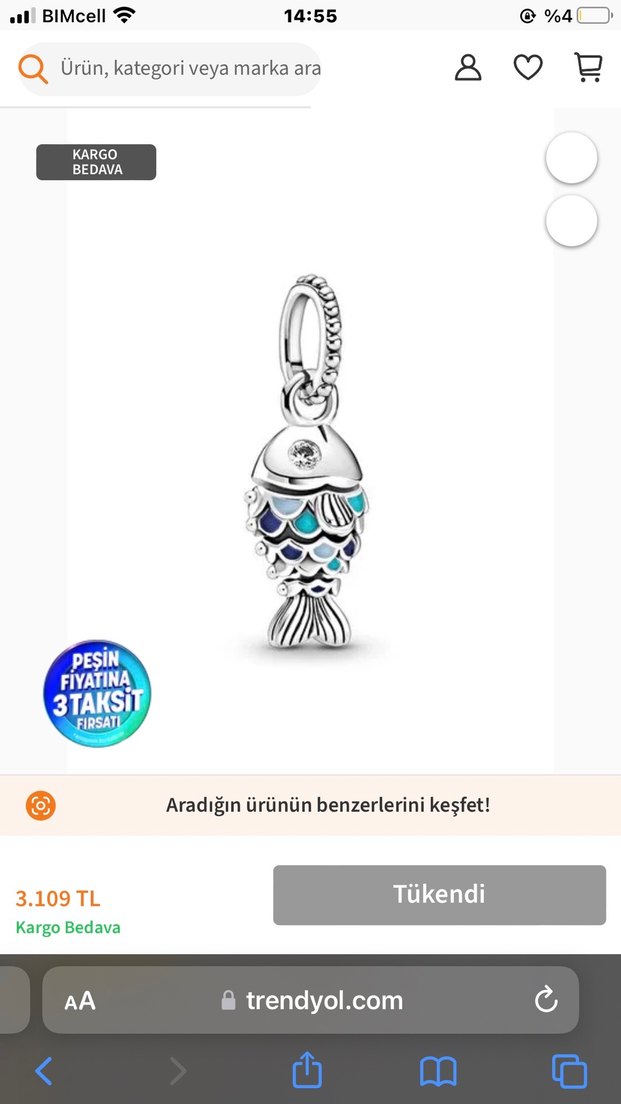 Pandora balık charm - Görsel 2