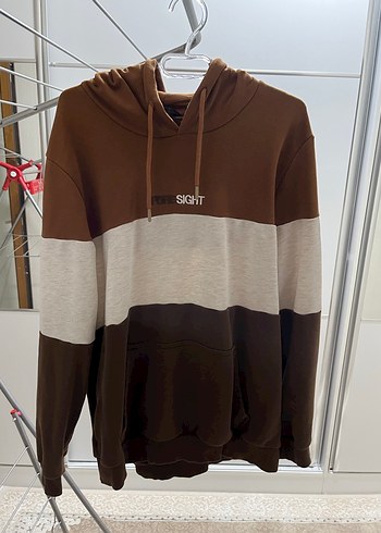 LC Waikiki Erkek Kahverengi Kapüşonlu Sweatshirt