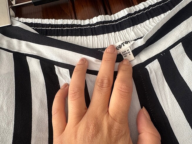 Koton çizgili ince kumaş pantolon - Görsel 3