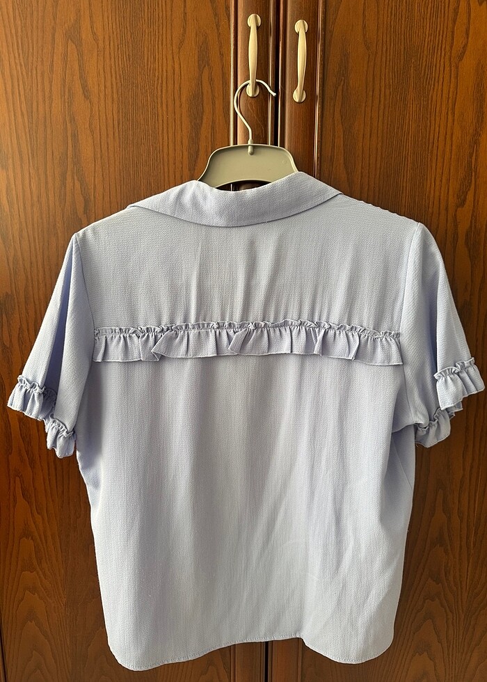 Koton kısa kollu lila renk gömlek - Görsel 2