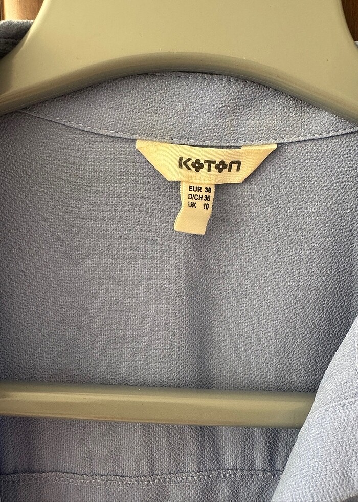 Koton kısa kollu lila renk gömlek - Görsel 3