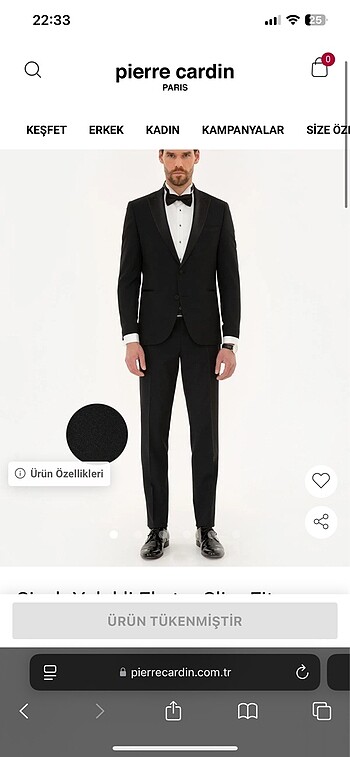 Pierre cardin erkek damatlık smokin