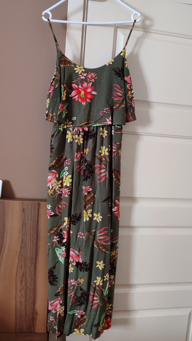 Çiçek Desenli  Bohem Uzun Elbise - Görsel 2