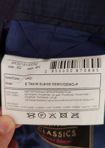 Klasik Kesim Lacivert Erkek Takım Elbise - Görsel 5