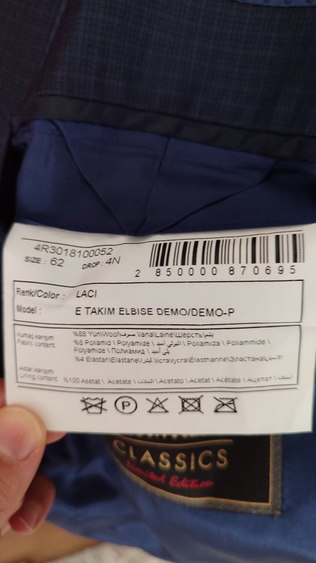 Klasik Kesim Lacivert Erkek Takım Elbise - Görsel 5