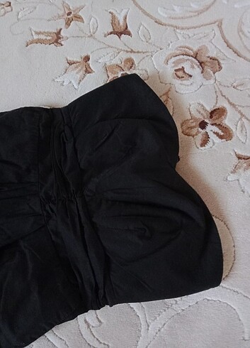 straplez siyah mini elbise 