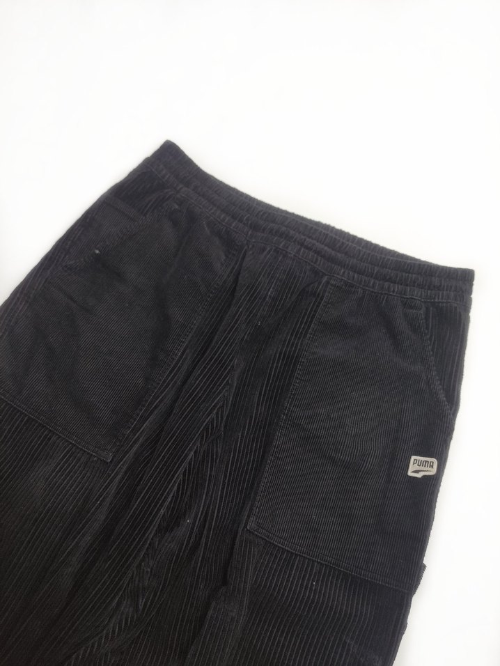 puma siyah erkek kadife eşofman altı - Görsel 4