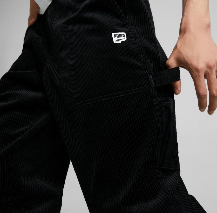 puma siyah erkek kadife eşofman altı - Görsel 3