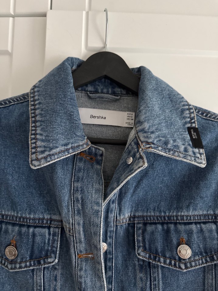 Düğmeli Kot ve Ekose Kadın Gömlek - Görsel 2