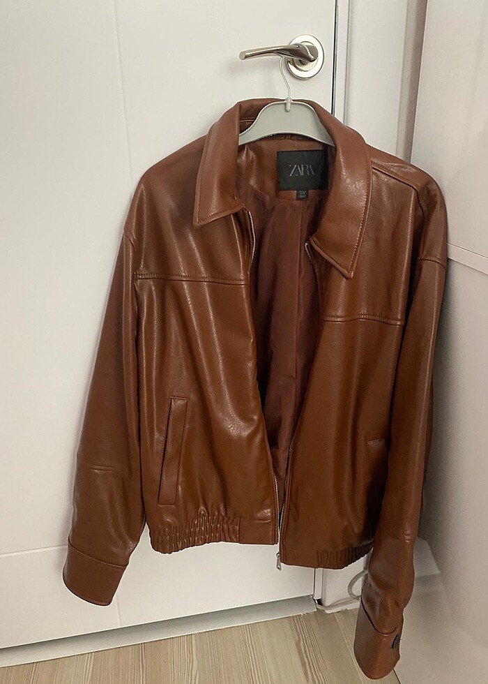 zara deri ceket - Görsel 3