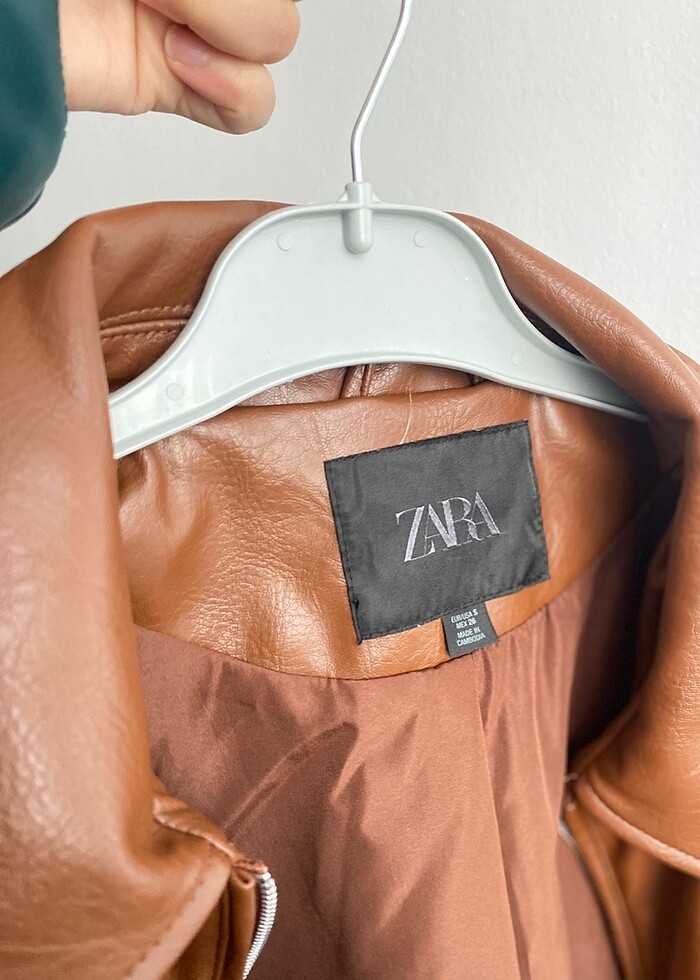zara deri ceket - Görsel 2