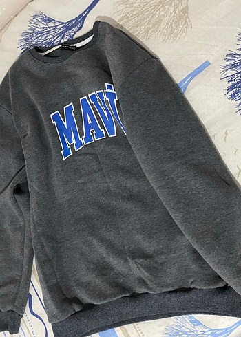m Beden Gri Oversize Kadın Sweatshirt