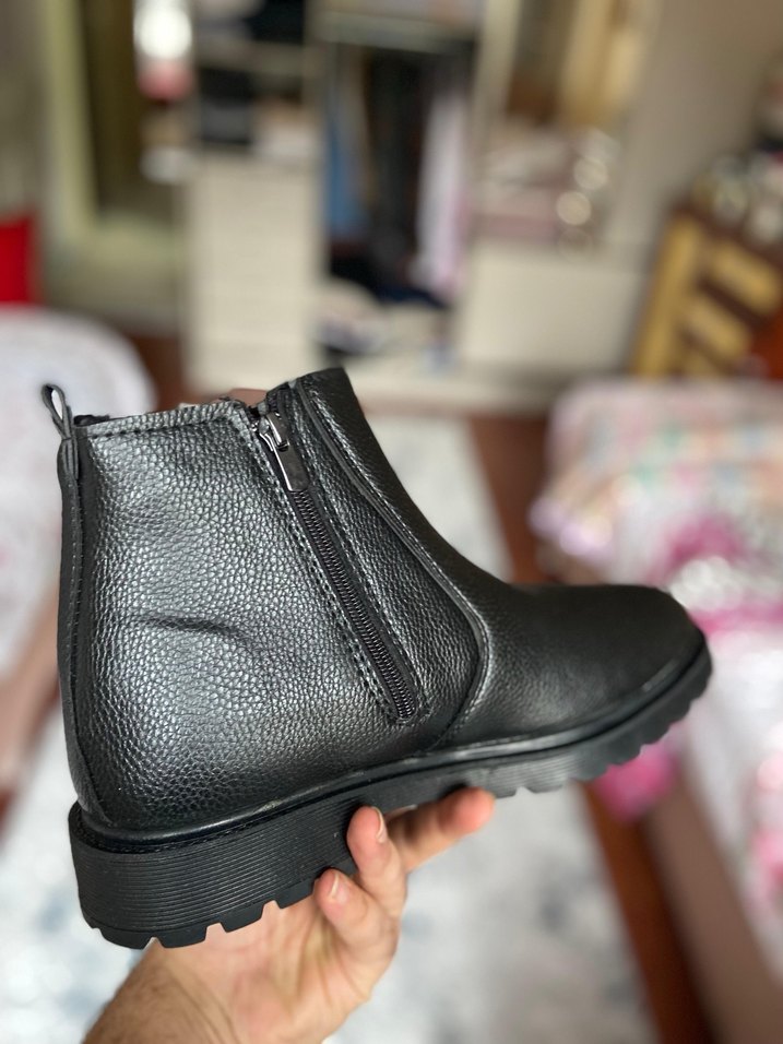 Erkek Siyah Fermuarlı  Bot - Görsel 2