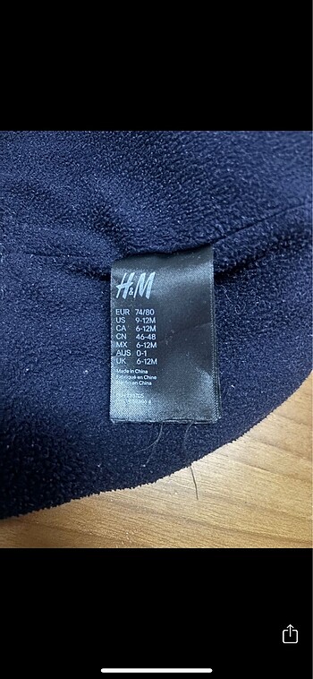 H&M Hm bere eldiven boyunluk seti 9-12 ay