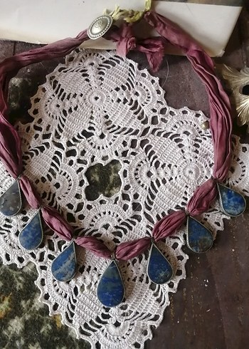 American Vintage Antika Lapis Lazuli Kolye