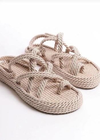 38 Beden Nomadic Model Platform Kadın Halat Sandalet