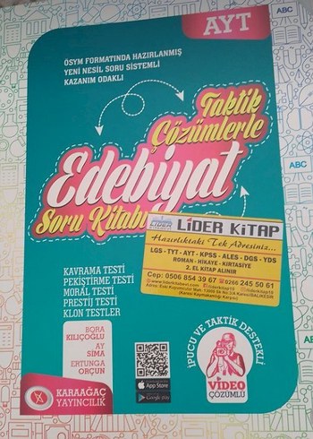 AYT Edebiyat Soru Kitabı Taktik Çözümlerle