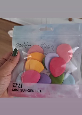 12'li Mini Pastel Makyaj Sünger Seti