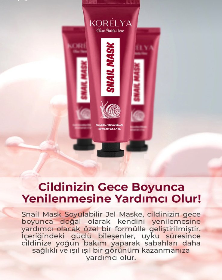 Korelya Salyangoz Maskesi 50ml - Görsel 4