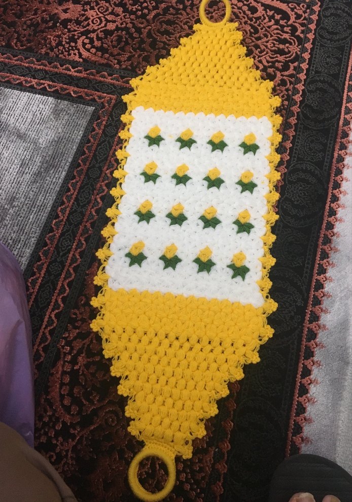 Sarı Örgü Banyo Süngeri - Görsel 2