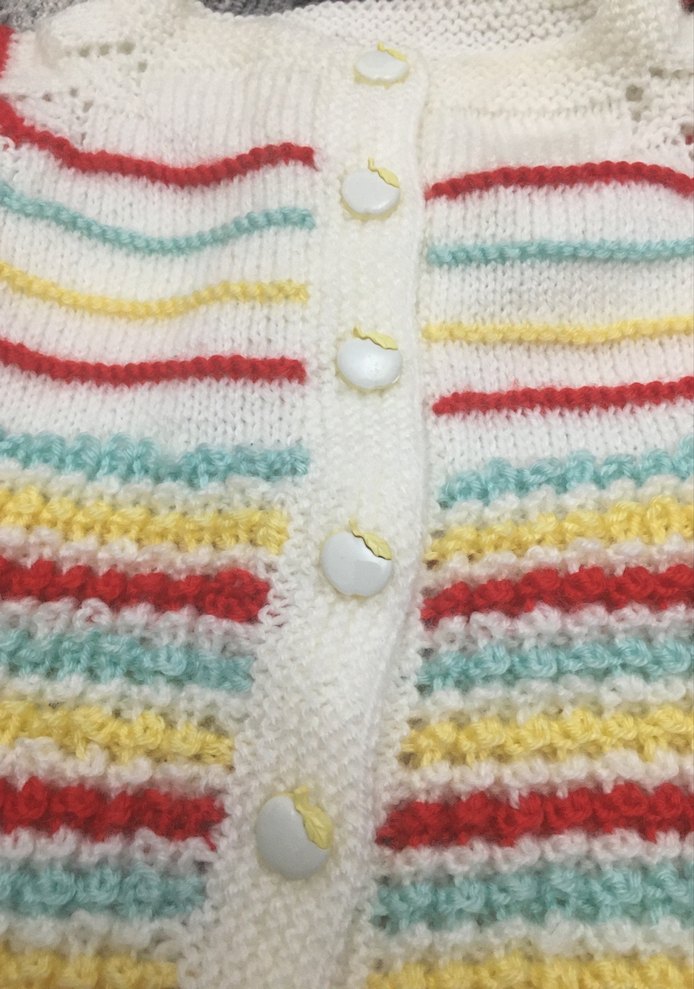 Renkli Bohem Kız Çocuk Örgü Hırka - Görsel 2