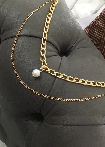 Altın Renk Zincir Detaylı Kadın Vücut Zinciri - Görsel 3