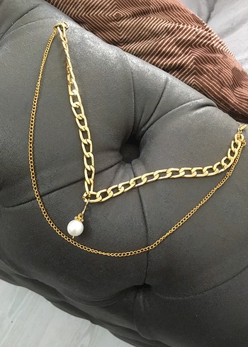 Altın Renk Zincir Detaylı Kadın Vücut Zinciri - Görsel 2