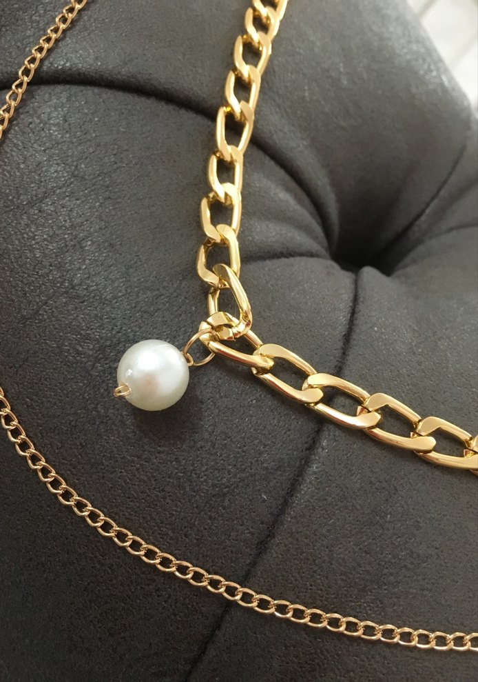 Altın Renk Zincir Detaylı Kadın Vücut Zinciri - Görsel 4