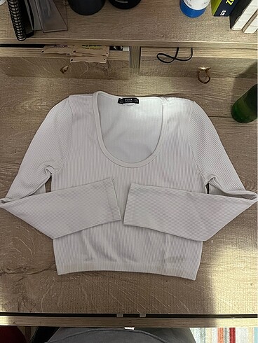 Dilvin Dilvin Uzun Kollu Crop Top