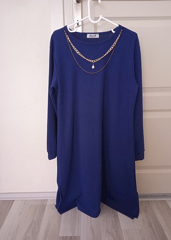 Zincir Detaylı Mavi Kadın Triko - Görsel 5