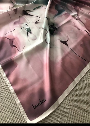 Çok Renkli Kadın İpek Fular - Görsel 3