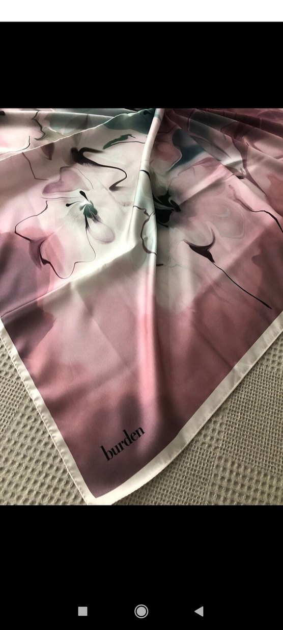 Çok Renkli Kadın İpek Fular - Görsel 3