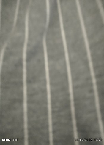 Gri Çizgili kadınKumaş eşofman - Görsel 3