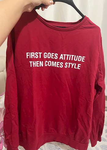 Kadın Mavi-Kırmızı Triko kazak - Görsel 8